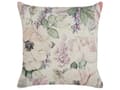 Miniatyrbillede 1 af 5: Dekorativ pude lilla 45 x 45 cm polyester blomstermønster firkantet håndlavet med lynlås boho