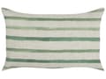 Miniatyrbillede 4 af 6: Pyntepude Beige Grøn Polyester 50 x 30 cm Sæt af 2 Aflange Sofapuder til Stuen Lækre Puder til Sofaen og Sengen Gavlpuder med Striber