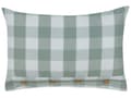 Pikkukuva 4 / 7: Koristetyyny mintunvihreä valkoinen 40 x 60 cm polyesteri 2 kpl ruudullinen napeilla rustiikkinen