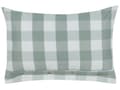 Pikkukuva 5 / 7: Koristetyyny mintunvihreä valkoinen 40 x 60 cm polyesteri 2 kpl ruudullinen napeilla rustiikkinen