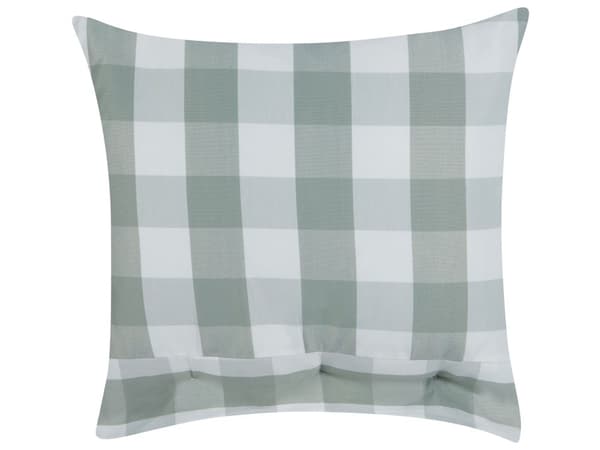 Sæt med 2 pyntepuder mintgrønt stof 45 x 45 cm ternet mønstret tekstil i hyttestil stue