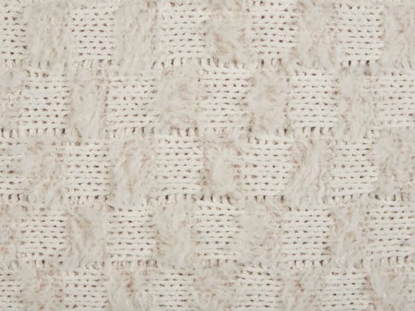 Sæt med 2 Pyntepuder Beige Stof 45 x 45 cm Ensfarvet Mønster Strikket Betræk Stil Tekstil Stue