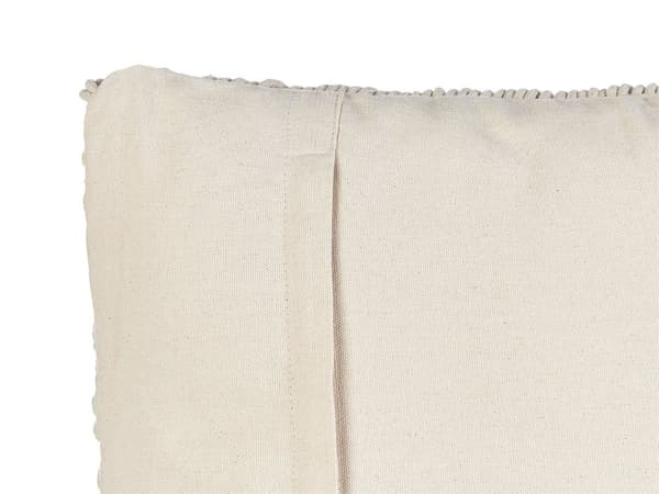 Koristetyyny beige puuvilla 45 x 45 cm 2 kpl setti makramee hapsut boho tyyli