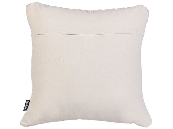 Sæt med 2 puder beige makramé i bomuld 45 x 45 cm med kvaster Boho Retro Stil boligtilbehør