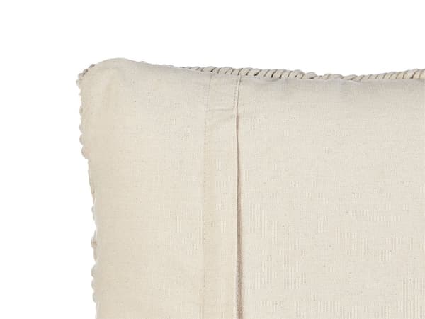 Koristetyyny vaalea beige puuvilla 45 x 45 cm käsintehty 2 kpl setti hapsut makramee neliö boho tyyli