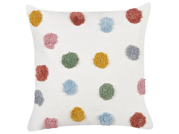 Koristetyyny monivärinen puuvilla 45 x 45 cm pilkullinen 2 kpl lasten neliö konepestävä moderni