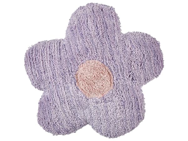 Koristetyyny violetti puuvilla 30 x 30 cm lasten 2 kpl kukkatyyny vetoketjulla moderni