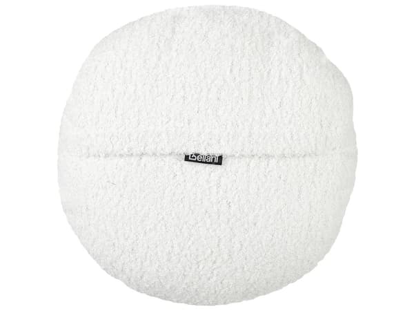Sæt med 2 puder hvid bamse-effekt ⌀ 30 cm Puder Dekorativt Blødt Fyld Tilbehør Stue Soveværelse