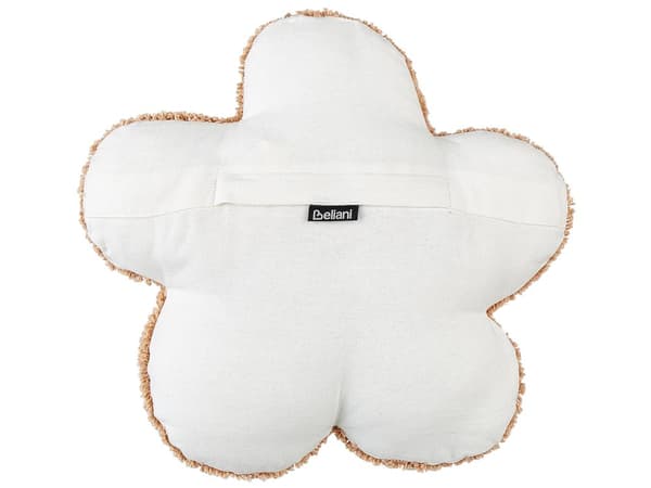 Sæt med 2 pyntepuder ferskenrosa bomuld 30 x 30 cm børnepuder blomsterpuder med lynlås moderne stil