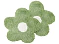 Miniatyrbillede 1 af 7: Sæt med 2 pyntepuder grøn bomuld 30 x 30 cm børnepuder blomsterpuder med lynlås moderne stil