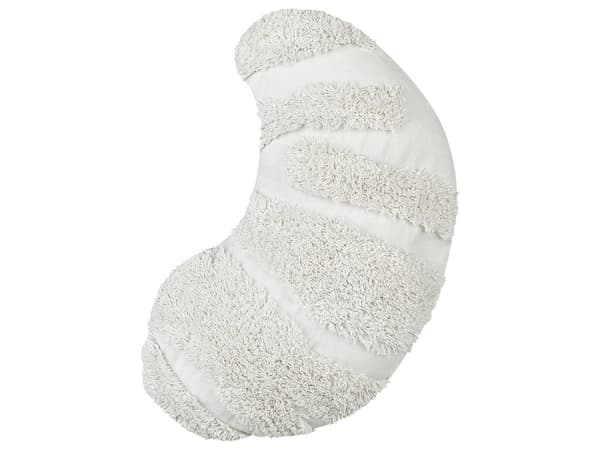 Sæt med 2 pyntepuder hvid bomuld 40 x 25 cm croissant formet moderne stil børneværelse