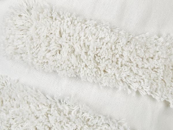 Sæt med 2 pyntepuder hvid bomuld 40 x 25 cm croissant formet moderne stil børneværelse