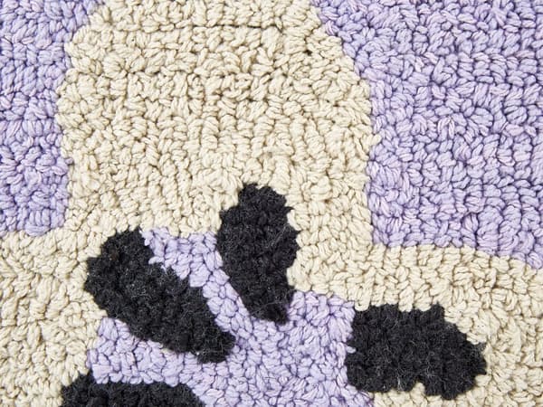 Sæt med 2 puder lilla bomuld 45 x 45 cm dekorativ med blomstermønster Stue Soveværelse