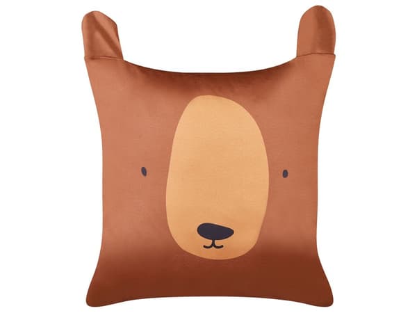 Koristetyyny ruskea 45 x 45 cm puuvilla polyesteri 2 kpl karhun muotoinen lasten moderni
