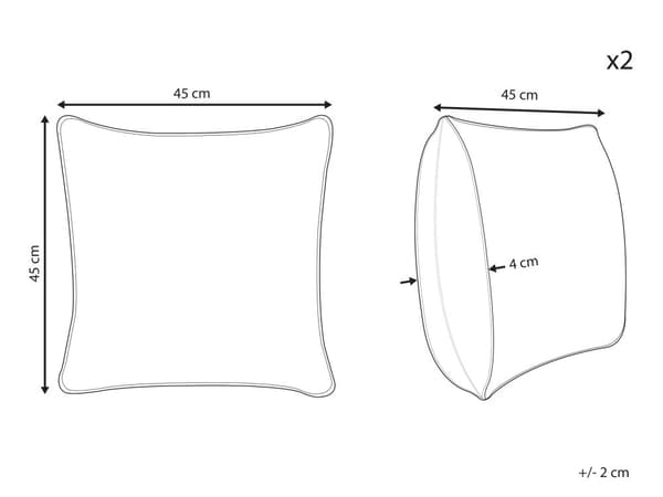 Koristetyyny valkoinen punainen 45 x 45 cm puuvilla 2 kpl tuftattu geometrinen kuvio lasten moderni