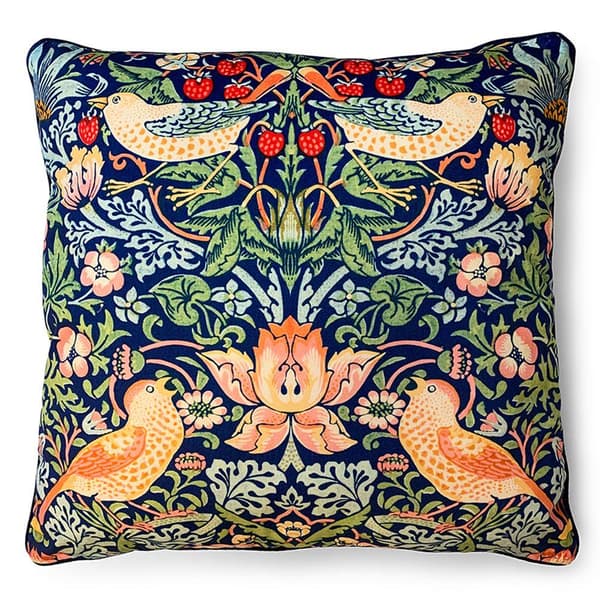 William Morris Strawberry Thief Filled Cushion Multicoloured 55cm x 55cm