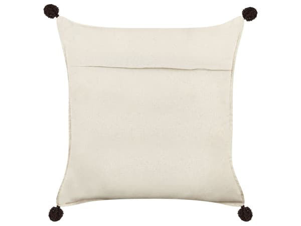 Koristetyyny vaalea beige puuvilla kangas 45 x 45 cm 2 kpl setti hapsut