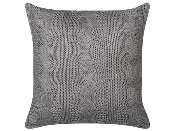 Koristetyyny harmaa 45 x 45 cm puuvilla kangas neulos 2 kpl neliö vetoketju perinteinen tyyli