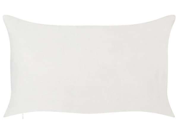Koristetyyny valkoinen/vihreä 30 x 50 cm puuvilla kangas lehtikuvio 2 kpl suorakulmio vetoketjulla moderni tyyli