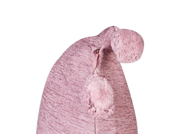Sæt med 2 pyntepuder Pink Polyesterstof Ensfarvet mønster Håndlavede kvaster Pomponer 45 x 45 cm Boligtilbehør