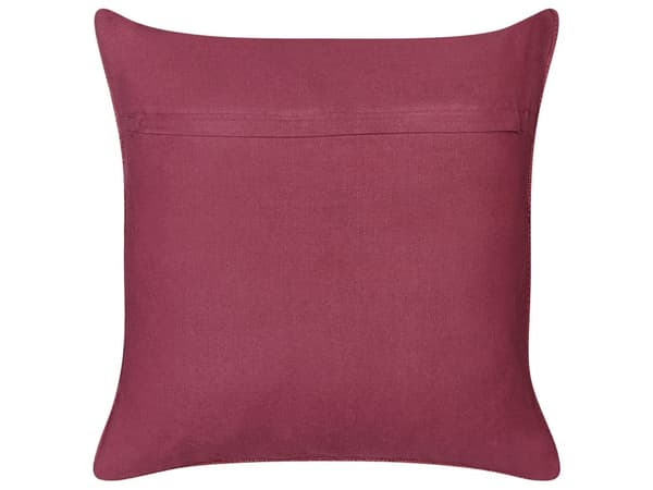 Koristetyyny viininpunainen puuvilla 45 x 45 cm kudottu 2 kpl setti konepestävä vetoketjulla rustiikkinen