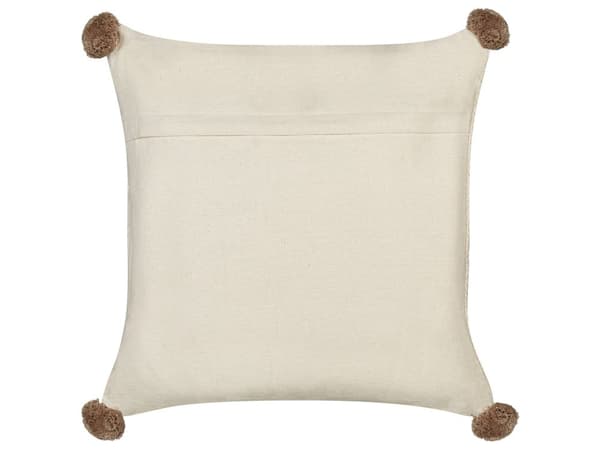 Sæt med 2 puder Beige Bomuld 45 x 45 cm Puder Bomuld med flettet mønster Betræk stue