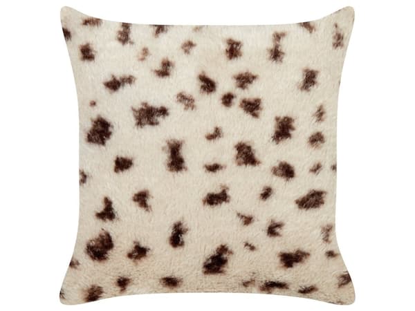 2 pyntepuder Lys beige kunstpels 45 x 45 cm behåret blød pels