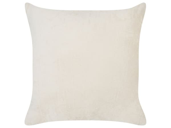 2 pyntepuder Lys beige kunstpels 45 x 45 cm behåret blød pels