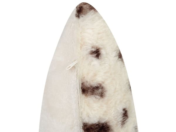 2 pyntepuder Lys beige kunstpels 45 x 45 cm behåret blød pels