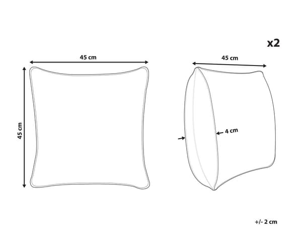 Pyntepude Lysebrun Kunstpels 45 x 45 cm Sæt af 2 Firkantede Sofapuder til Stuen Imiteret Pels Puder til Sofaen og Sengen