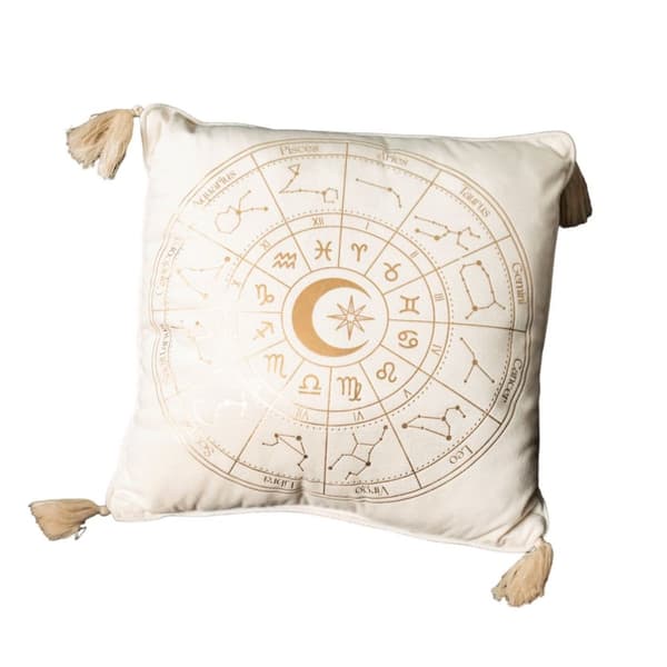 Something Different Astrology Wheel Square Filled Cushion