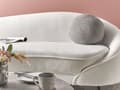 Miniatyrbillede 2 af 7: Pyntepude Grå Boucle ø 30 cm Rund Pude til Stuen Lækre Puder til Sofaen og Sengen