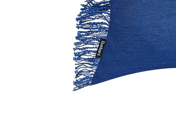 Pyntepude Blå Bomuld 35 x 50 cm Aflange Puder til Sofaen Gavlpuder til Sengen Rygpuder med Frynser Bløde Sofapuder til Stuen
