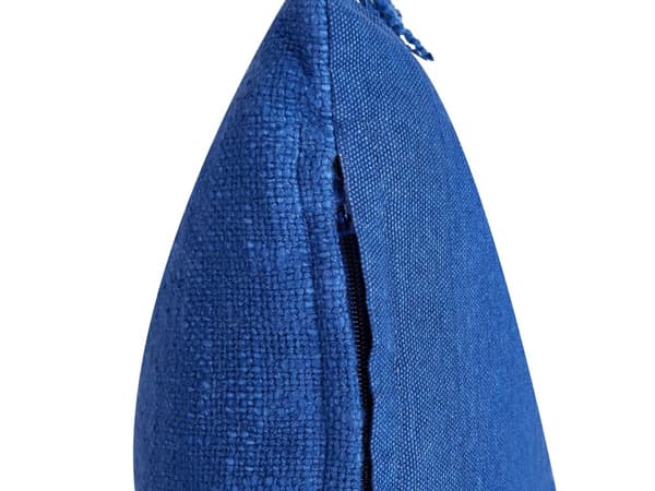 Pyntepude Blå Bomuld 35 x 50 cm Aflange Puder til Sofaen Gavlpuder til Sengen Rygpuder med Frynser Bløde Sofapuder til Stuen