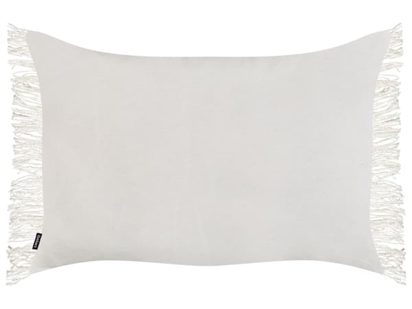 Pyntepude Off White Bomuld 35 x 50 cm Aflange Puder til Sofaen Gavlpuder til Sengen Rygpuder med Frynser Bløde Sofapuder til Stuen