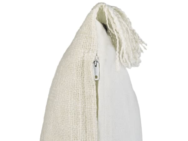 Pyntepude Off White Bomuld 35 x 50 cm Aflange Puder til Sofaen Gavlpuder til Sengen Rygpuder med Frynser Bløde Sofapuder til Stuen