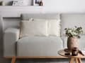 Miniatyrbillede 2 af 8: Pyntepude Off White Bomuld 35 x 50 cm Aflange Puder til Sofaen Gavlpuder til Sengen Rygpuder med Frynser Bløde Sofapuder til Stuen