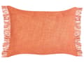 Miniatyrbillede 4 af 8: Pyntepude Orange Bomuld 35 x 50 cm Aflange Puder til Sofaen Gavlpuder til Sengen Rygpuder med Frynser Bløde Sofapuder til Stuen