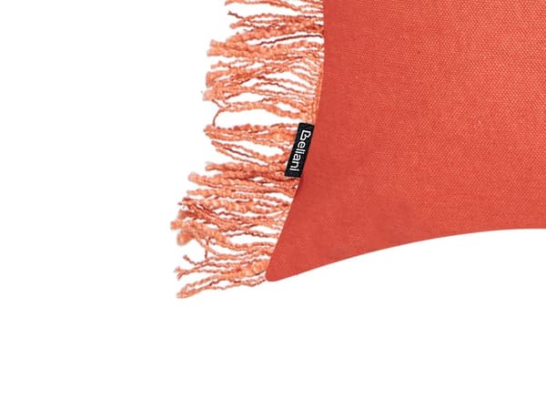 Pyntepude Orange Bomuld 35 x 50 cm Aflange Puder til Sofaen Gavlpuder til Sengen Rygpuder med Frynser Bløde Sofapuder til Stuen