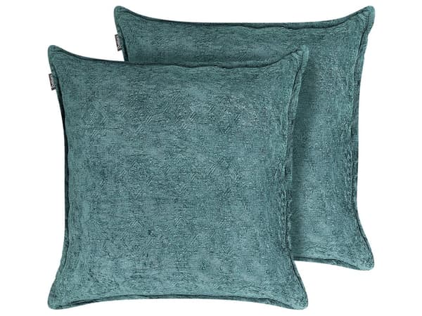Pyntepude Blå Bomuld 50 x 50 cm Firkantet Puder til Sofaen Pudesæt til Sengen Rygpuder Bløde Sofapuder til Stuen og Soveværelse