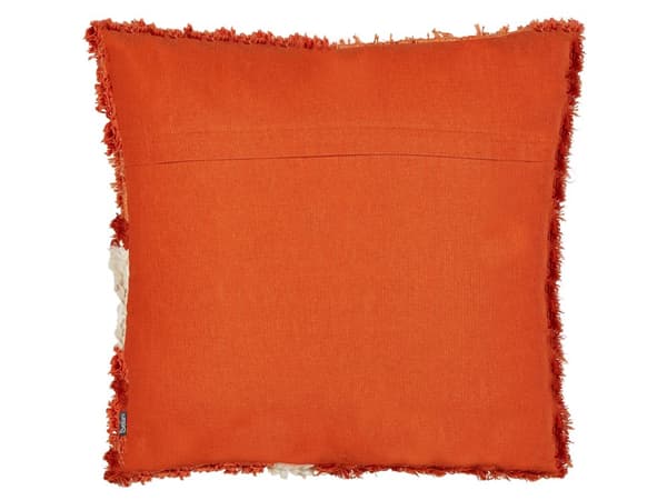 Pyntepude Orange Bomuld 45 x 45 cm Firkantet Puder til Sofaen Pudesæt til Sengen Rygpuder Bløde Sofapuder til Stuen og Soveværelse