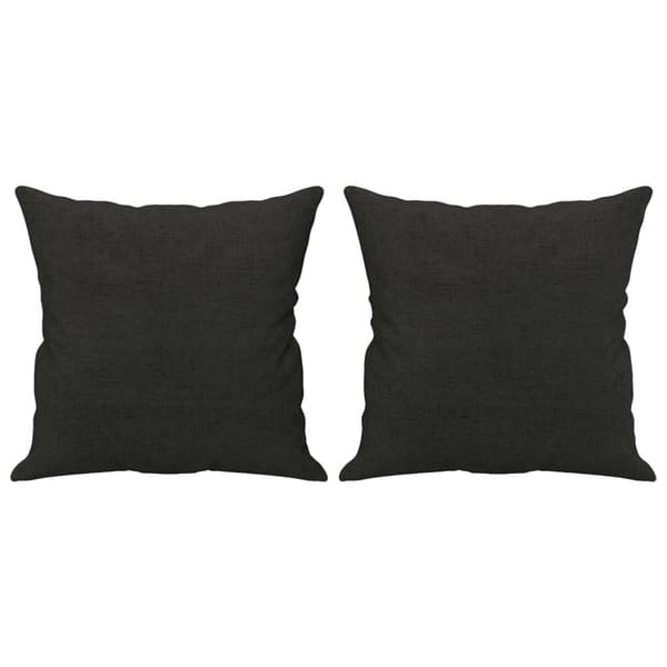 Prydnadskuddar 2 st svart 40x40 cm tyg