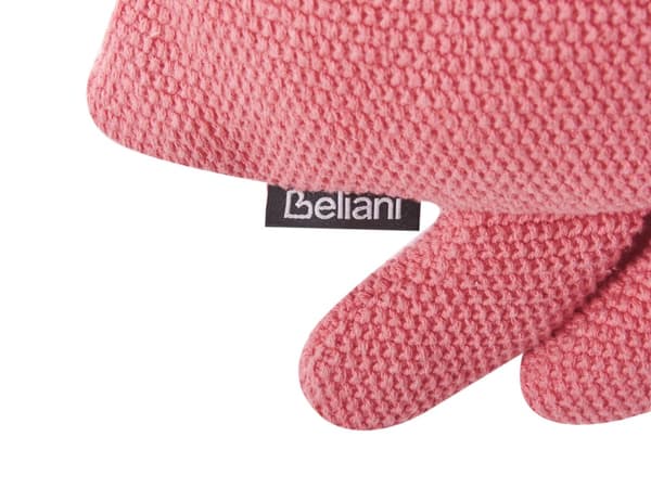 Sæt med 2 babypuder Pink bomuldsstof Krabbeformet polstret blødt babylegetøj soveværelse