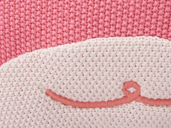 Sæt med 2 babypuder Pink bomuldsstof Krabbeformet polstret blødt babylegetøj soveværelse