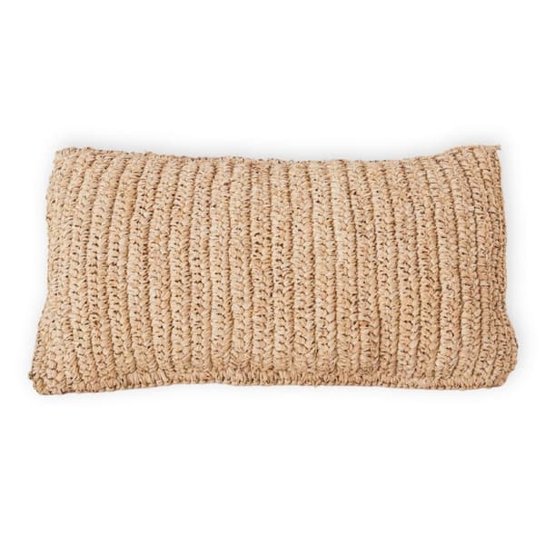 Rootz Raffia Skastkudde 50x30 cm med fyllning Dekorativ Kudde Soffkudde DALUNG