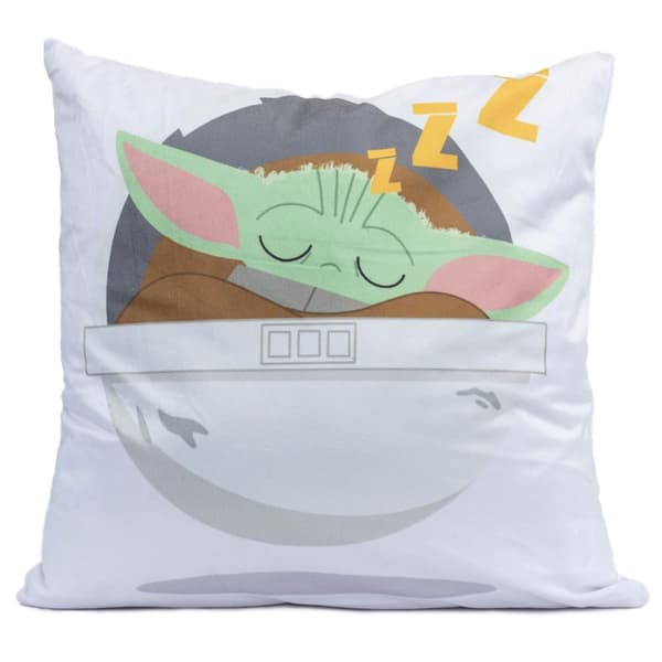 Star Wars The Mandalorian Velvet Feel Grogu Cushion White One Size