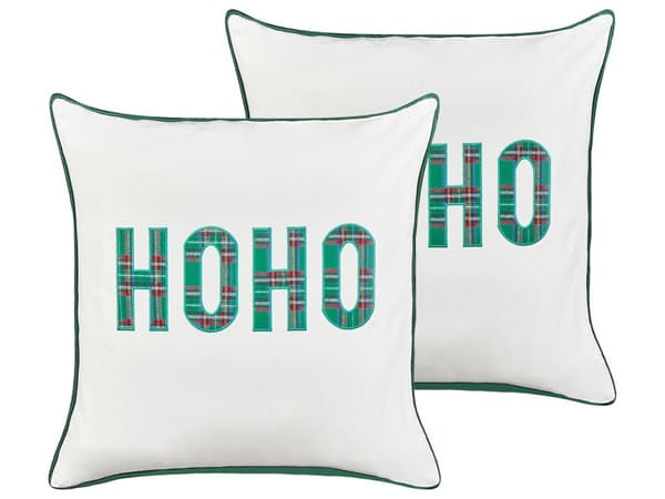 Pyntepude Hvid Polyester 45 x 45 cm Firkantet Julepuder til Sofaen Pudesæt til Sengen Rygpuder Bløde Sofapuder til Stuen og Soveværelse