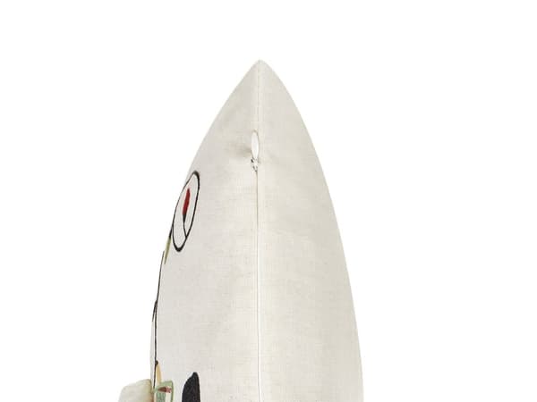 Pyntepude Off White Bomuld 45 x 45 cm Firkantet Julepuder til Sofaen Pudesæt til Sengen Rygpuder Bløde Sofapuder med Nisser til Stuen