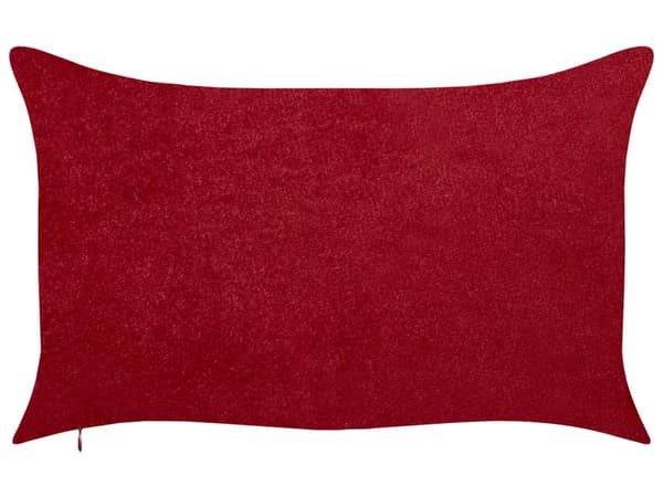 Pyntepude Rød Polyester 30 x 50 cm Aflange Julepuder til Sofaen Gavlpuder til Sengen Rygpuder med Tern Mønster Bløde Sofapuder Stuen