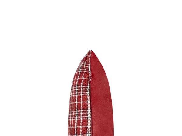 Pyntepude Rød Polyester 30 x 50 cm Aflange Julepuder til Sofaen Gavlpuder til Sengen Rygpuder med Tern Mønster Bløde Sofapuder Stuen